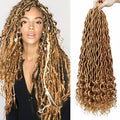 Goddess Locs Crochet Hair 20 Inch Faux Locs with Curly Ends - 6 Packs, 27#