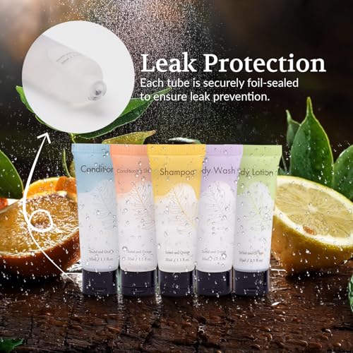 Travel Size 2-in-1 Shampoo & Conditioner Set 100 Pack - Individually Sealed, TSA Approved, Hotel Toiletries