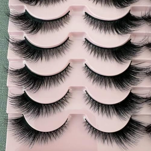 Natural Fox Eye Lashes Wispy False Eyelashes 15mm Fluffy Mink Lashes 3D Curl Fake Cat Eyelashes Multipack More sexy, charming and attractive by ELENINE (15mm, 3DMAO-01)