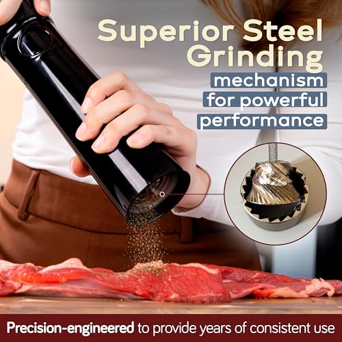 Magnum Plus Unicorn Pepper Mill - Large 9 Inch Manual Grinder with Steel Burrs, Adjustable Coarseness, Side-Loading Refill