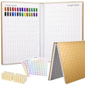 Gold 308 Nail Colors Display Book Set with False Nail Tips & Number Stickers