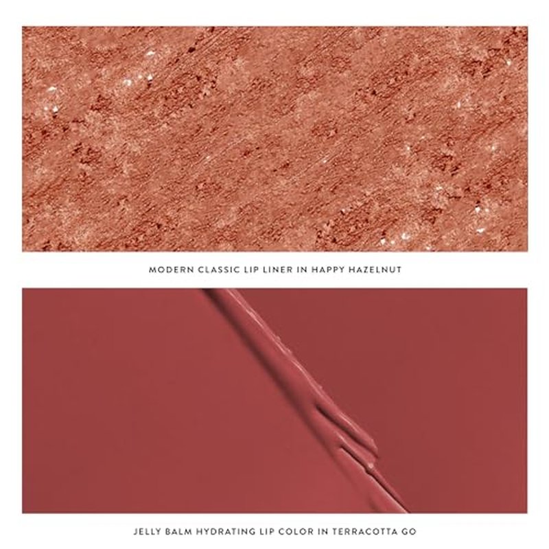 Love Your Lips Duo: Jelly Balm Moisturizing Tinted Lip Balm, Terracotta Go + Modern Classic Long-Lasting Lip Liner, Happy Hazelnut