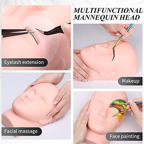 Eyelash Extension Practice Kit with Mannequin Head & Tools - Lashes Kit 2