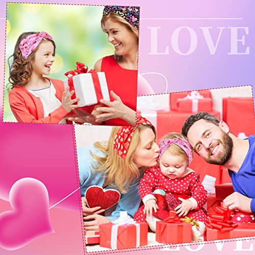 Valentine Heart Headbands for Women 20 Pack Non-Slip Hair Accessories