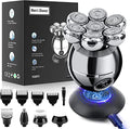 6-in-1 Electric Head Shaver for Bald Men Wet Dry Cordless Rechargeable Skull Razor