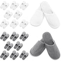 House Slippers Bulk 18 Pairs Washable Non-Slip Indoor Spa Slippers for Guests