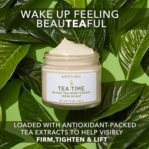 Earth To Skin Black Tea Night Cream with Edelweiss Extract - 2 fl oz