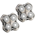 Silver Shaver Replacement Heads for Skull Pitbull Butterflykiss & Palm - 2 Pack - Variation of THIS listing