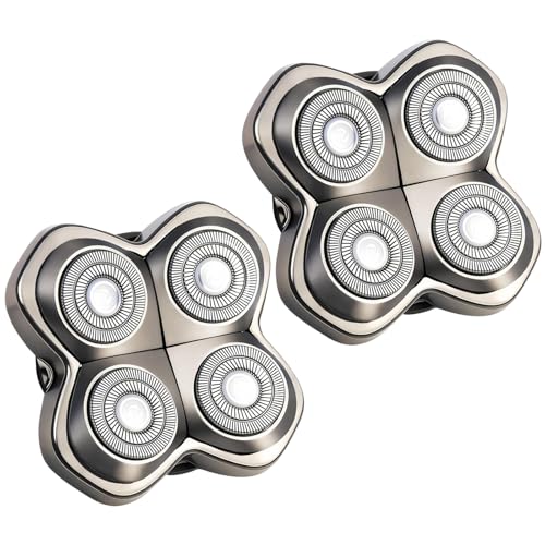 Silver Shaver Replacement Heads for Skull Pitbull Butterflykiss & Palm - 2 Pack - Variation of THIS listing