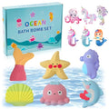 Giant Mermaid Bath Bombs for Kids - 6 Pack with Surprises, Vibrant Colors & Long-Lasting Bubbles - Sea Animals Variation