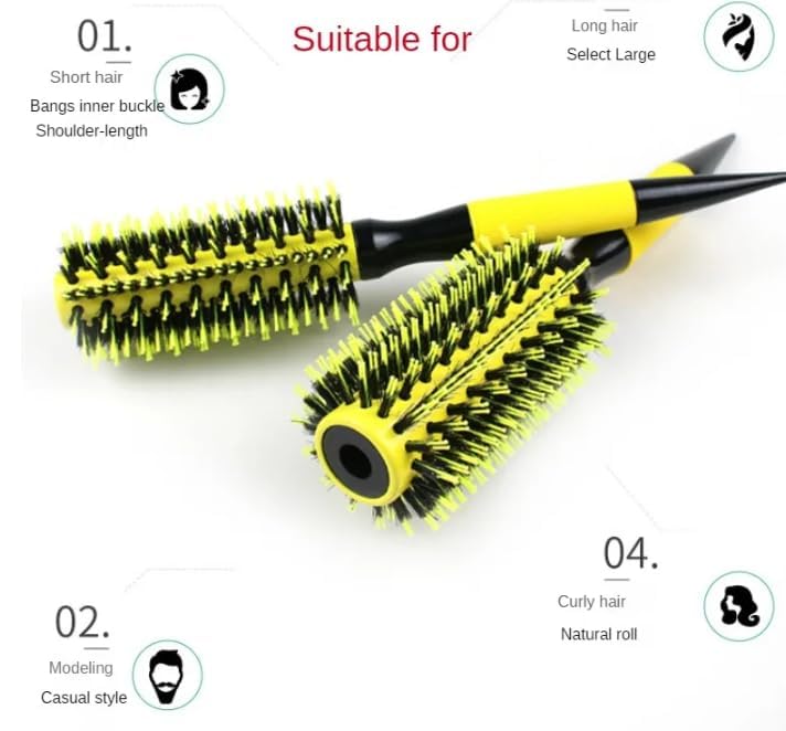 3-in-1 Ceramic Ionic Round Hair Brush Set for Blow Drying & Styling