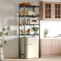 Homeiju 4-Tier Mini Fridge & Microwave Stand Adjustable Heavy Duty Metal Shelves
