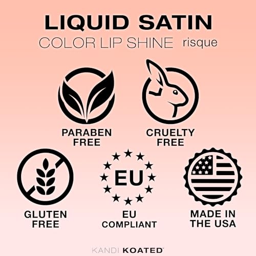 Liquid Satin Lip Color Risque - Cool Nude with Pink & Violet Tones, High-Shine Finish