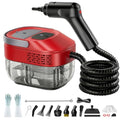 Steam Cleaner with 54oz Water Tank & 16-Piece Home & Car Cleaning Set - Red
