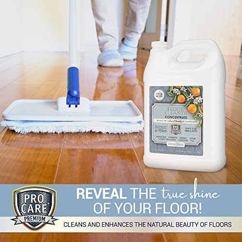 ProCare Citrus Floor Cleaner Concentrate 128 Fl Oz - Streak-Free Multi-Surface Cleaner