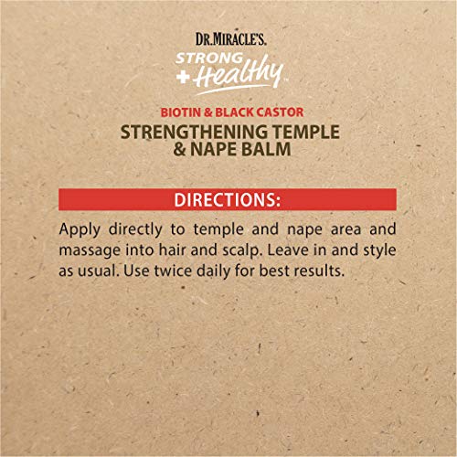 Dr. Miracle's Strong & Healthy Temple & Nape Balm 6oz - Hair Growth & Length Retention