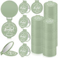 100 Pcs 2.76 Inch Inspirational Compact Mirror Bulk Women Small Gifts Graduation Party Favors Purse Mirror Pocket Mini Stuffer Items for Adult Coworker Cheerleader Employee (Sage Green)