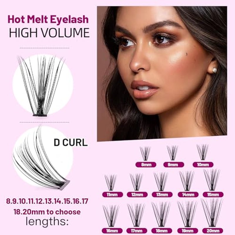 8/10/12/14/16/17/18/20mm 60pcs 20 Root Grafting Individual False Eyelashes Mink Natural Long Eye Lashes Cluster Extension Makeup Beauty Fake Eyelash (12mm)