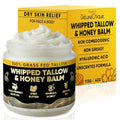 Unscented Beef Tallow Face Moisturizer with Honey & Hyaluronic Acid - 4oz