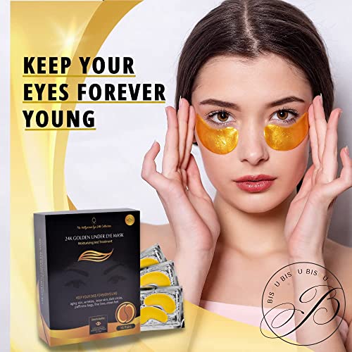 24K Gold Under Eye Patches for Dark Circles & Puffy Eyes - Rejuvenating Eye Masks