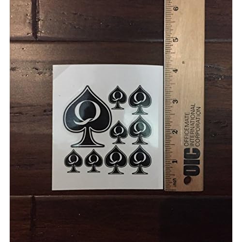 Queen of Spades Temporary Tattoos ? 45 Adult QoS Designs (5 Sheets), Waterproof