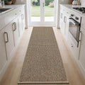 BEQHAUSE Taupe Kitchen Runner Rug 32x84 Inches Non-Slip Floor Mat