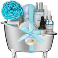 Spa Gift Basket for Women - Ocean Breeze & Coconut Scented Bath Set with Towel & Accessories - Variation Ocean Breeze + Coconut