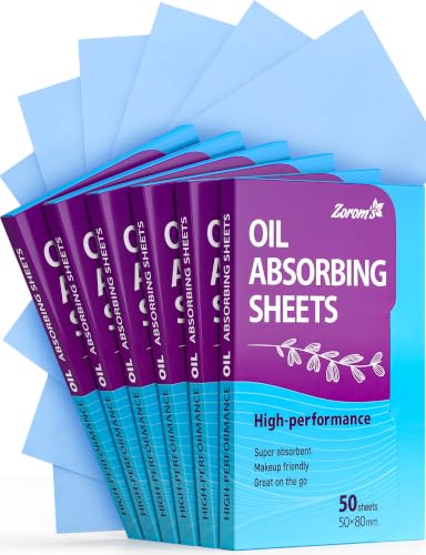 Oil Absorbing Blotting Sheets for Face - 300 Count, Pack of 6, Makeup Friendly, Oily Skin