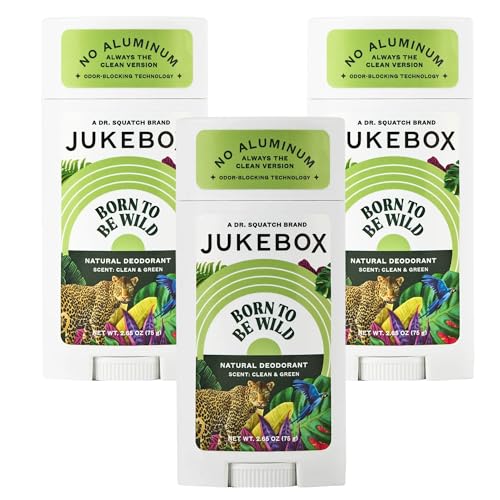 JUKEBOX Born to Be Wild Natural Women’s Deodorant 3-Pack - Aluminum-Free, Long-Lasting, Cruelty-Free