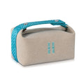 Travel Makeup Bag for Women - Beige Hanging Cosmetic Organizer, Canvas Travel Storage