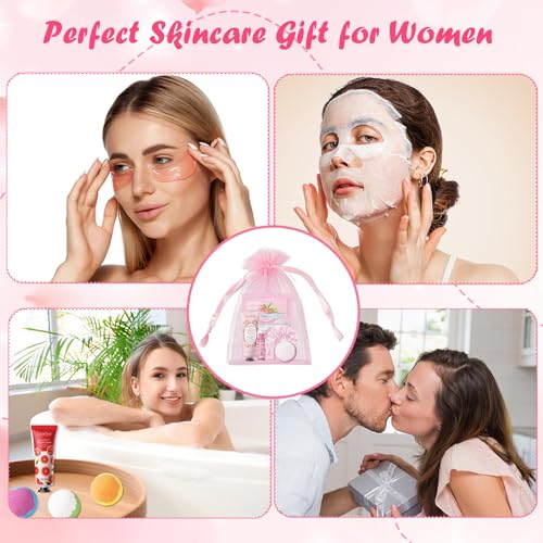 Spa Party Favors Kit for Women - Facial Masks, Lip Balm, Eye Patches & Bath Bombs