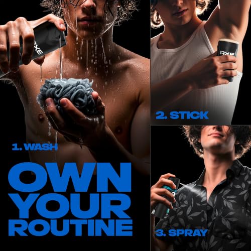 AXE Phoenix Men’s Body Care Gift Set - Body Wash, Deodorant Stick & Spray, 48H Odor Protection