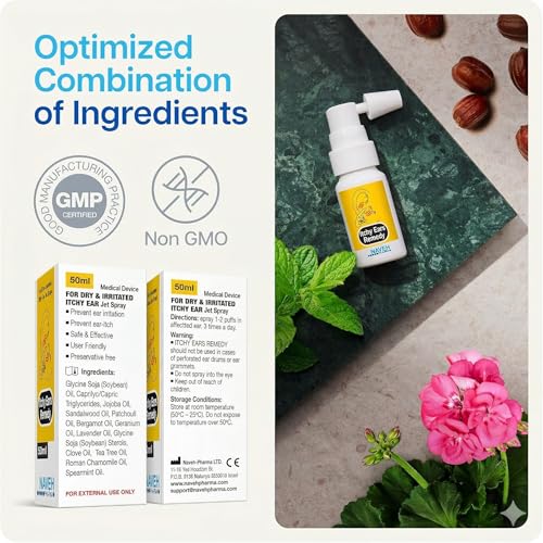 Ear Wax Removal Spray 1.69 Fl Oz - Itchy Ear Relief & Clogged Ear Treatment