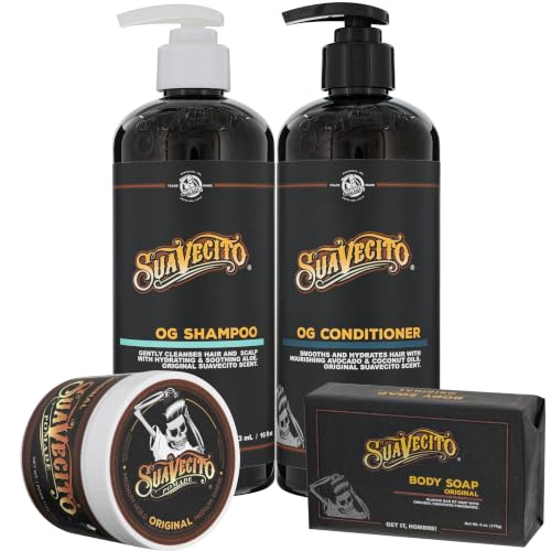 Suavecito Hair & Body Essentials Set with Pomade & Bath Bar - Original