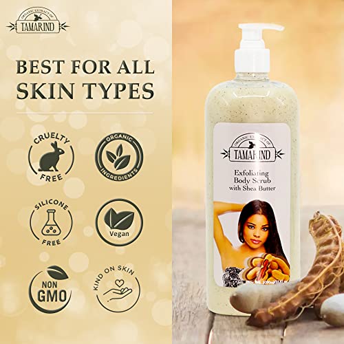 OMIC Organic Tamarind Body Wash 33.8 Fl Oz Pack of 2 - Exfoliating with Tamarind Oil & Shea Butter