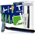 60 Pack Disposable Razors Bulk with Shaving Cream (10g) for Men, Shaving Kit for Men, Twin Blade Disposable Razors and Travel Cream, Individually Wrapped Toiletries for Homeless Shelter Hotel