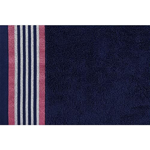 CASA COPENHAGEN He & She 6 Pieces Towel Set- Dutch Blue + Pink, 550 GSM 2 Bath Towel 2 Hand Towel 2 Washcloth, Designed in Denmark Made of Soft Egyptian Cotton for Bathroom, Kitchen & Shower