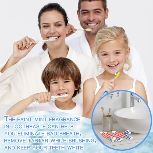 Dimsile 200 Pcs Mini Travel Toothpaste 0.35oz - Freshens Breath & Whitens Teeth