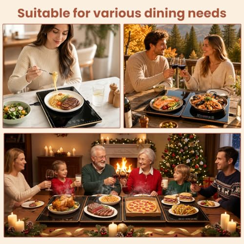 4-in-1 Electric Food Warming Tray 35x15 Inch with Temperature Control & Timer