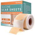 Silicone Gel Patch, Scar Removal Tape for C-Section£¬Surgical£¬Tummy Tuck£¬Burn, Acne, Keloid Bump Removal(1.6"X 120" Roll-3M) Surgery Recovery Items£¬Reusable Scar Away Silicone Sheets