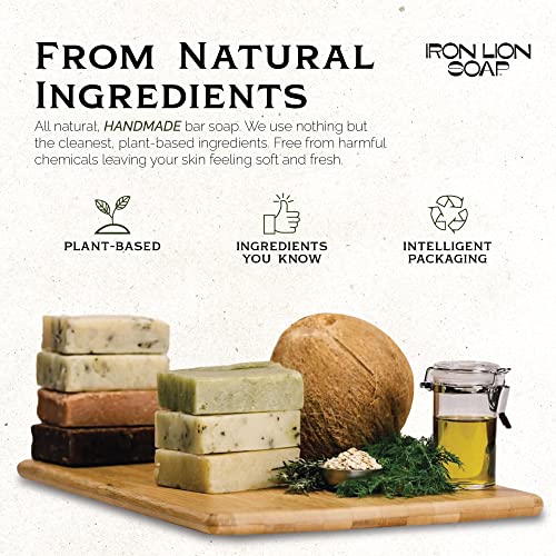 All-Natural Handmade Cold Process Soap Bar 4.5oz Bay Runner Pack of 3