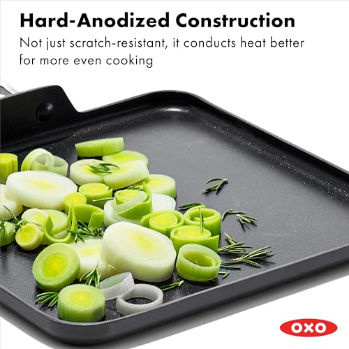 11-Inch Non-Stick Griddle Pan with Ceramic Coating, Hard-Anodized, Dishwasher Safe