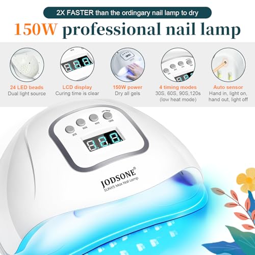 JODSONE 32-Color Gel Nail Polish Kit with UV Light & Manicure Tools - Variation KIT-2