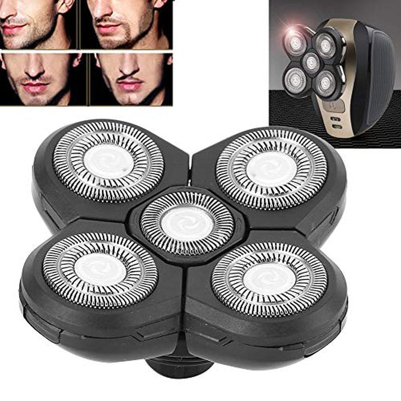 5 Head Replacement Blade For,ANGGREK 5 Head Replacement Blade Universal Electric Beard Shaver 5 Blade Head Accessory Replacement Cordless Shaver Repl(Spare 5