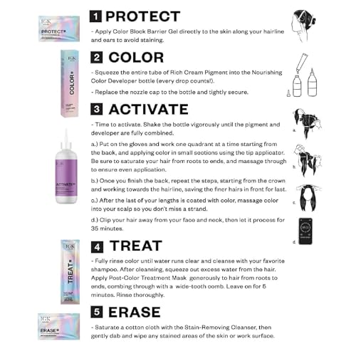 Natural Brown Permanent Hair Dye Kit 5N - 4.75 oz, Gray Coverage, Ammonia-Free