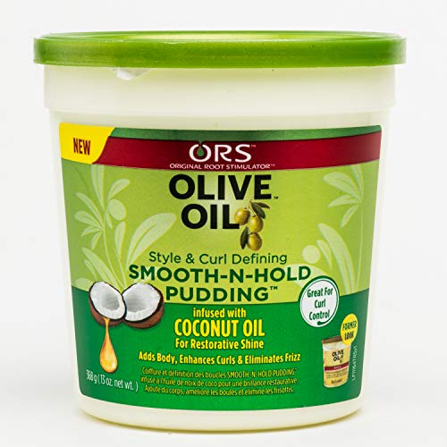 ORS Olive Oil Style and Curl Smooth-N-Hold Pudding - Nourish & Grow* Hair & Scalp Oil Infused with Avocado Oil & Peppermint for Strength & Length - Bundle