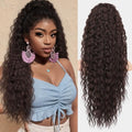 26 Inch Dark Brown Drawstring Ponytail Extensions for Women, Long Curly Wavy Hair