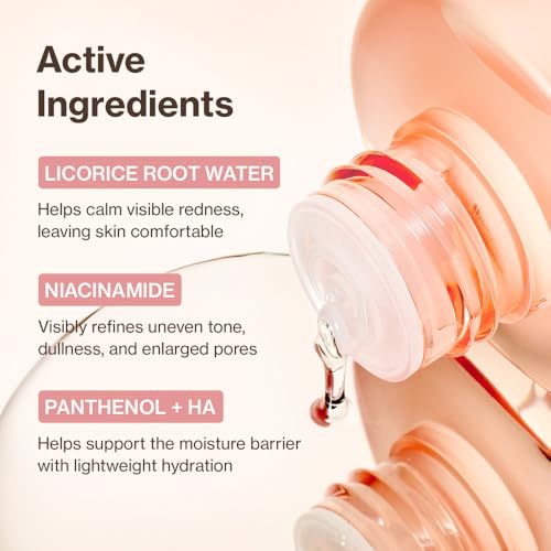 YUMU Licorice Relief Essence Toner for Sensitive Skin, Niacinamide, Panthenol, Fragrance-Free, Soothing & Hydrating (255ml / 8.62 fl. oz.)