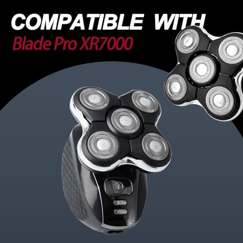 3 Pack Replacement 5-Head Shaver Heads for Remington Balder Pro XR7000 - Compatible with XR7000, Easy to Install, Stainless Steel Blades