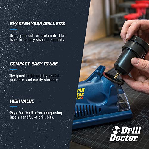 Drill Doctor DD350X Drill Bit Sharpener - Pack of 1, Professional Drill & Light Metal Sharpening